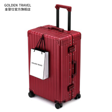 Jindengshi's new aluminum frame luggage, wedding red dowry box, multifunctional travel trolley box, women's wedding dowry preparation