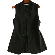 Black suit vest for women's spring 2024 new French retro elegant loose casual vest jacket jacket