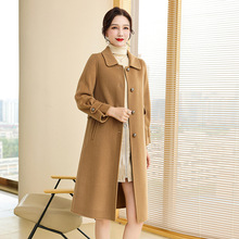 Hengyuanxiang Official Flagship Store Authentic Colored Sheep Double sided Pure Wool Coat for Women's 2024 New Fashion Autumn and Winter Wear