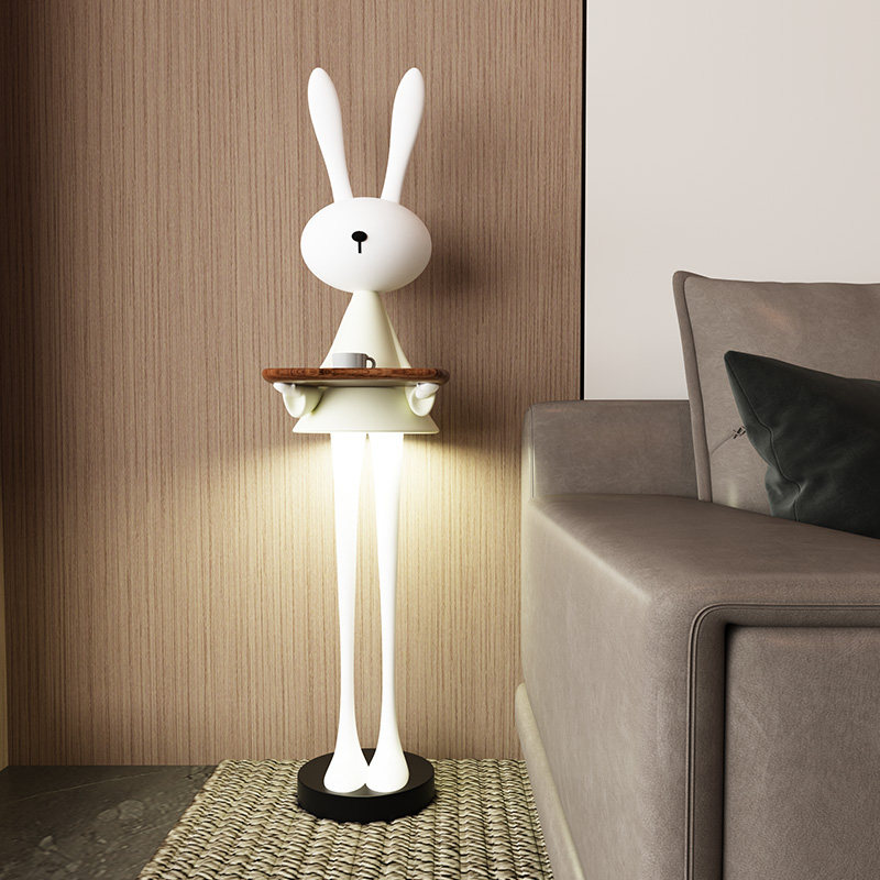 Передвижной приставной столик 2026 новый мультфильм ins cream wind into the home приставной столик French rabbit net красный диван маленький журнальный столик