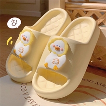 Soft soled home cute new style slippers with a feeling of stepping on feces. Summer indoor bathing for men and women, anti slip, anti odor, and cool slippers for external wear