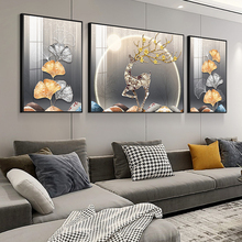 Home decoration stores have returned customers in thousands of different sizes. Home, living room, sofa, background, wall, hanging paintings, modern, simple, abstract, Nordic light luxury murals, triple crystal porcelain murals