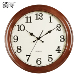 Часы из массива дерева Hanshi для гостиной, немые настенные часы, атмосферные часы в китайском стиле, современные минималистичные бытовые кварцевые часы HW25