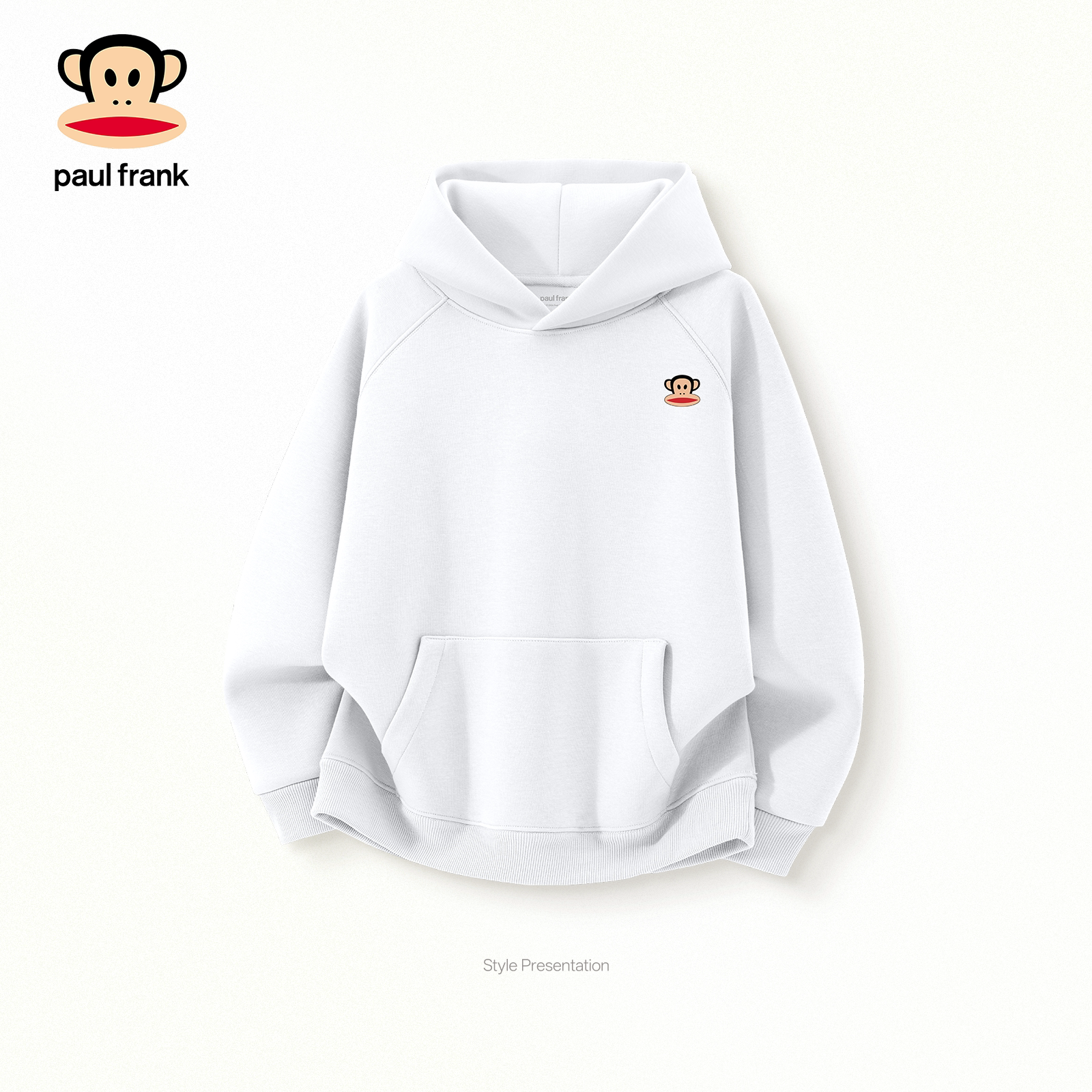 Свитер с капюшоном с изображением обезьянки с большим ртом от Paul frank для мальчиков и девочек, универсальный пуловер, осенний повседневный веселый
