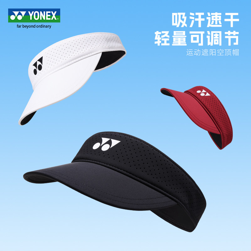 YONEX теннисная кепка Yonex с открытым верхом для мужчин и женщин, спортивная кепка для бега, кепка с пустым верхом для бадминтона, летняя шляпа от солнца
