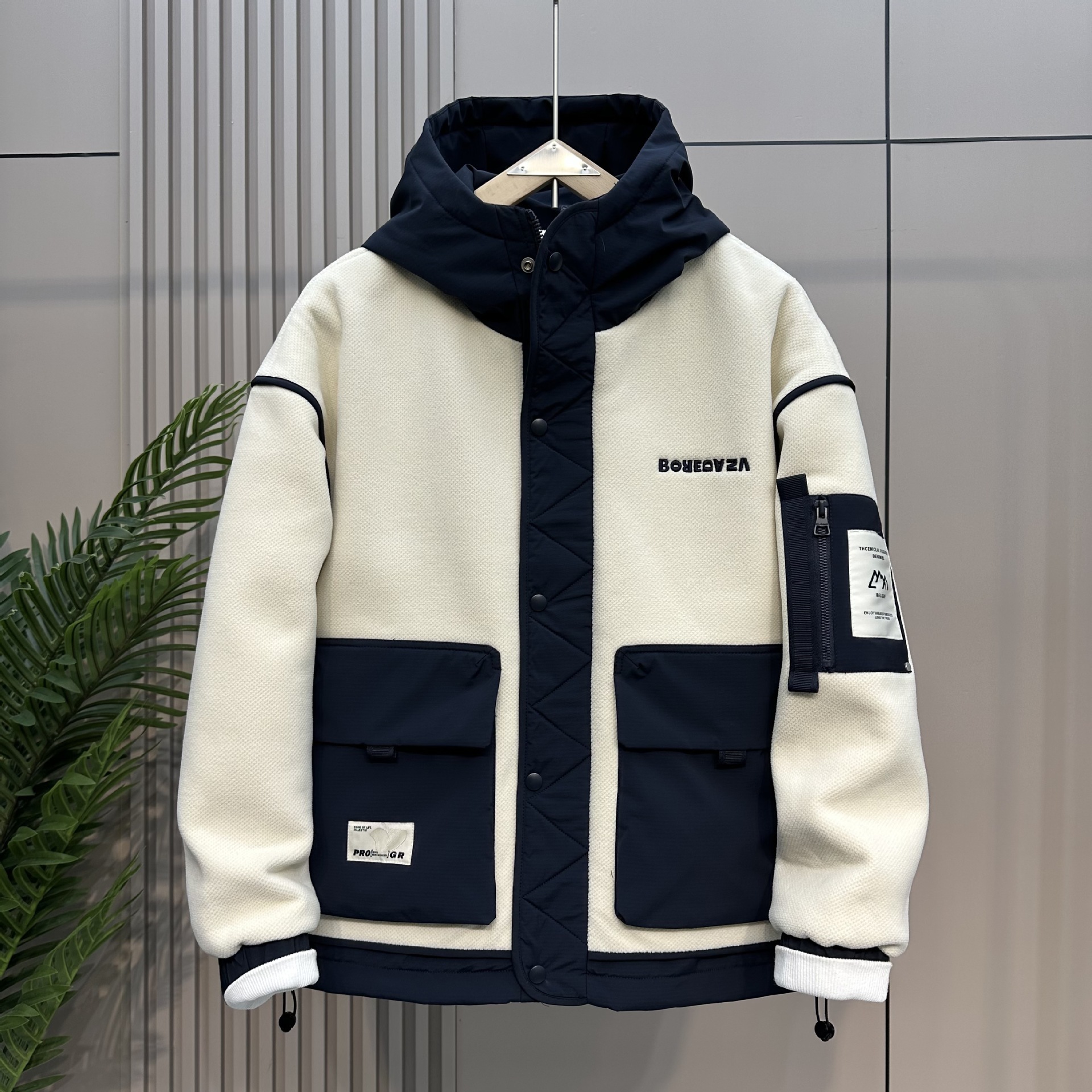 Мужская куртка из овечьего флиса STIFER GENNE, осень-зима, новый стиль, плюс бархатное утепленное высококачественное повседневное мужское хлопковое пальто, тренд