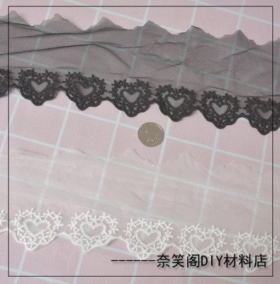 taobao agent 9.9cm单边蕾丝水溶花边网纱蕾丝刺绣蕾丝lolita头饰头饰DIY满包邮