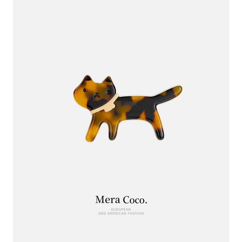 Корейский ацетатный котенок MeraCoco с вырезом горловины, антибликовый артефакт, магнитная брошь, пряжка, фиксированная булавка для одежды, аксессуары