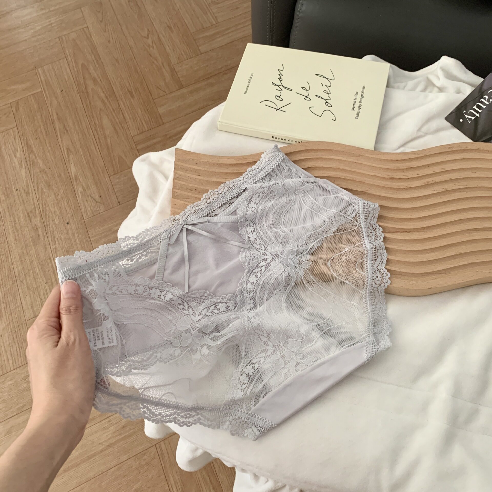 Кружевные трусики Pure desire royal sister, женские трусики со средней талией из чистого хлопка, антибактериальная нижняя часть промежности, сексуальные треугольные шорты с полыми ягодицами для девочек