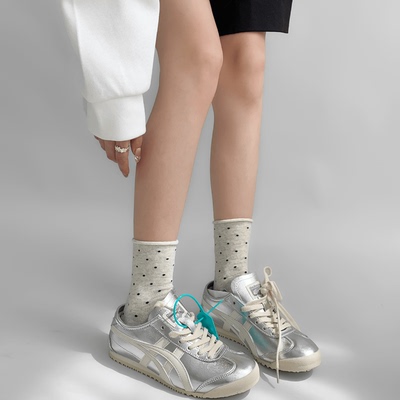 taobao agent 夜间教习室袜子女秋季中筒袜日系少女可爱卷边波点薄款堆堆短筒袜
