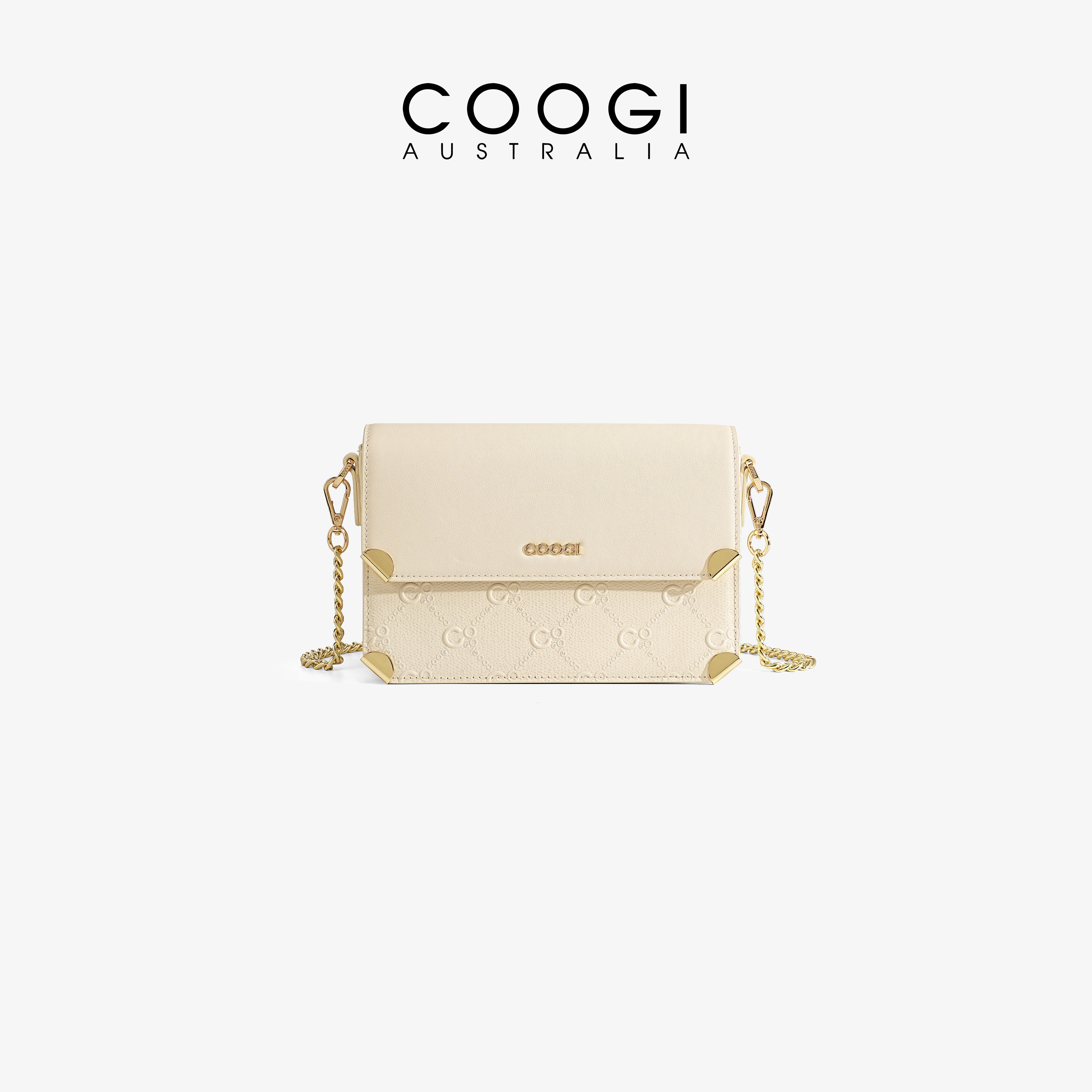 Женская сумка COOGI, новинка 2025 года, высококачественная сумка-мессенджер на одно плечо, женская сумка из воловьей кожи первого слоя, маленькая квадратная сумка