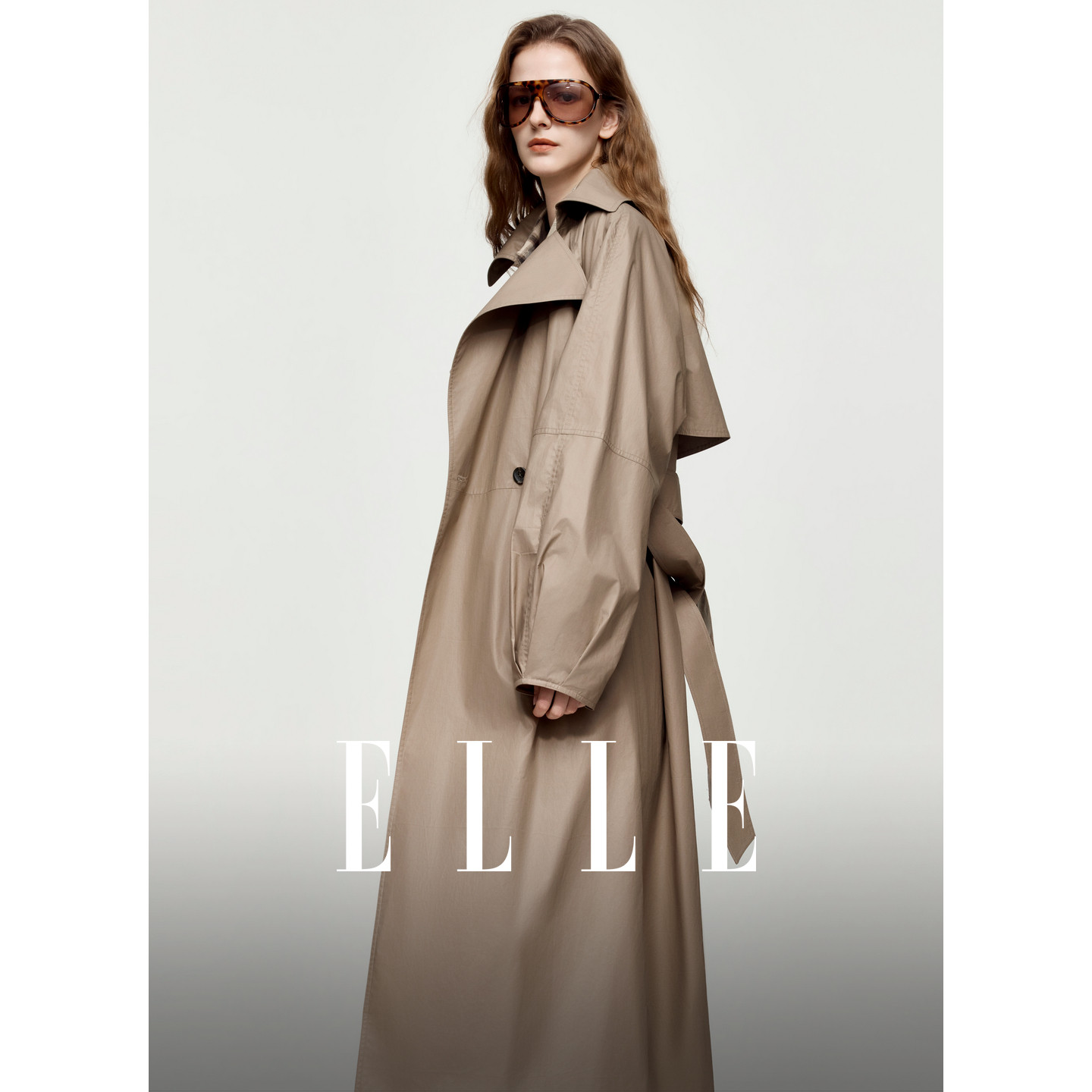 Капсульная коллекция ELLE "CHOOSE", длинная ветровка цвета хаки, женская осенняя куртка для пригородных поездок, 26