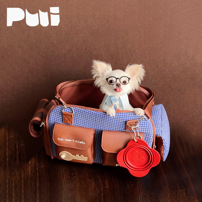 сумка для сопровождения домашних животных puui Puyou original car co-pilot маленькие кошки и собаки выходят на улицу, дорожная сумка для переноски большой емкости