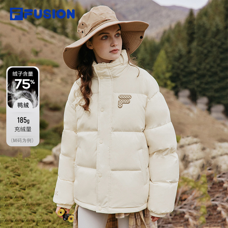 FILA FUSION Fila tide брендовая парная пуховая куртка женская зимняя спортивная лыжная теплая ветрозащитная куртка мужская