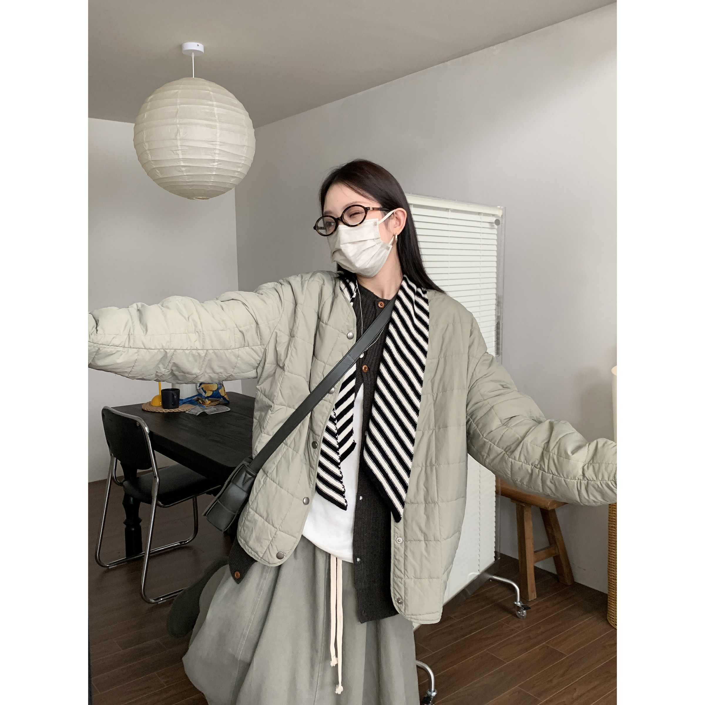 NIZONDAYS 25AW02 простой профиль стеганая куртка в клетку 3 М новая женская куртка из плотного хлопка Shirley