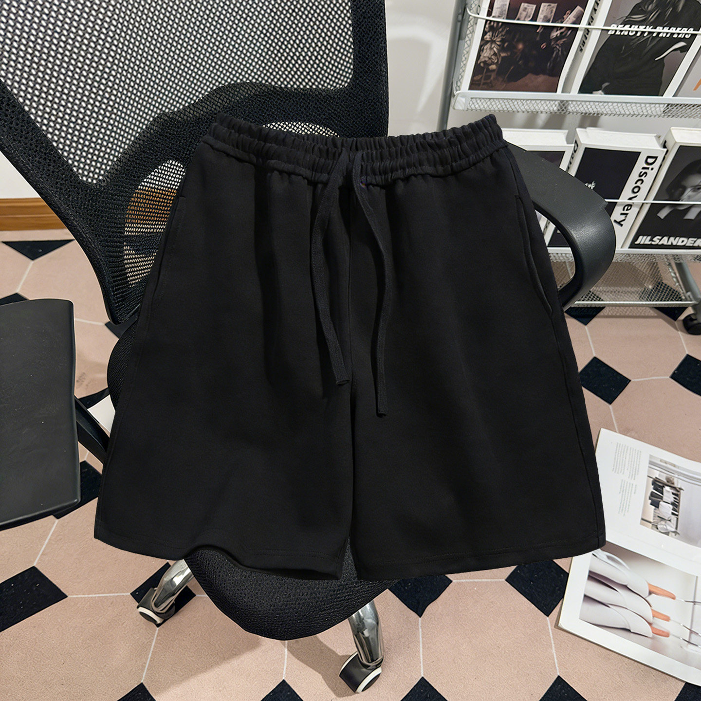 Летние повседневные шорты cleanfit black personality, американский модный бренд, повседневные мужские и женские универсальные брюки на шнурке с пятью точками