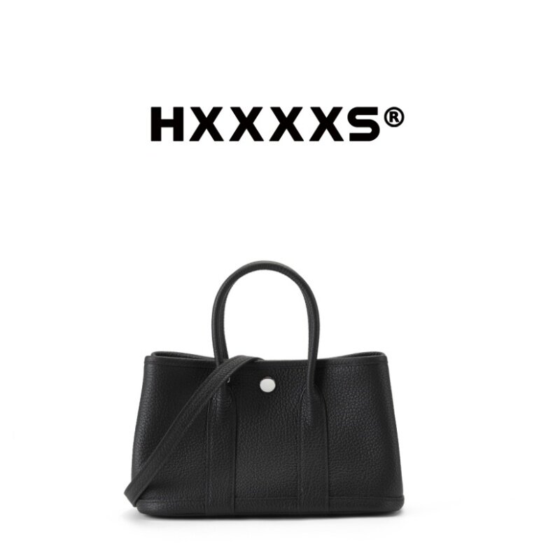 Садовая сумка HXXXXS, новая кожаная портативная сумка через плечо, универсальная подарочная сумка для пригородных поездок, дизайн ниши, легкая роскошная сумка