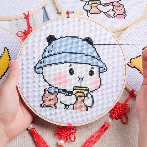 Cross -удар четырех -летнего магазина Cross Stitch Emelcodery Scholar 2023 Новый мультфильм детский детский ручной работы.