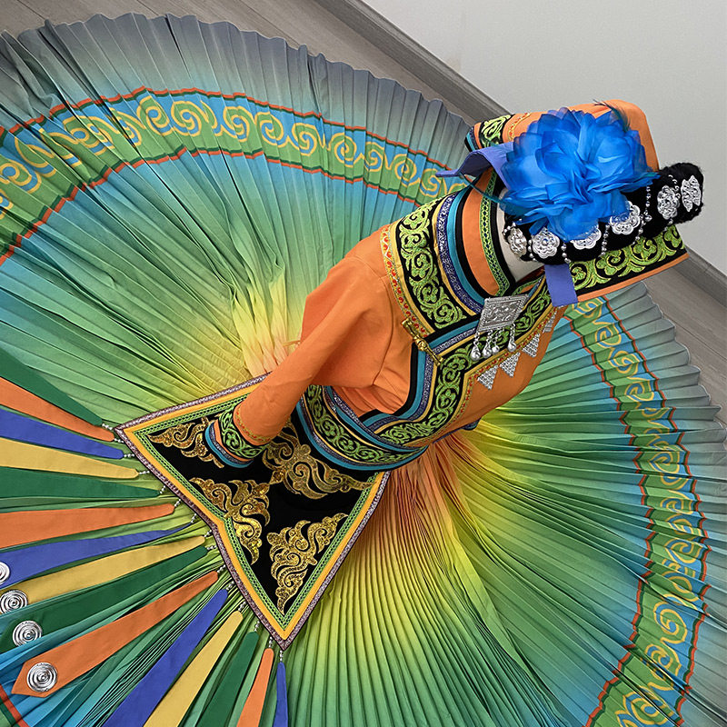 Танцевальные костюмы Yi, бабушкина история, костюмы для женских групповых танцев в том же стиле, этнические меньшинства, большие юбки, костюмы напрокат