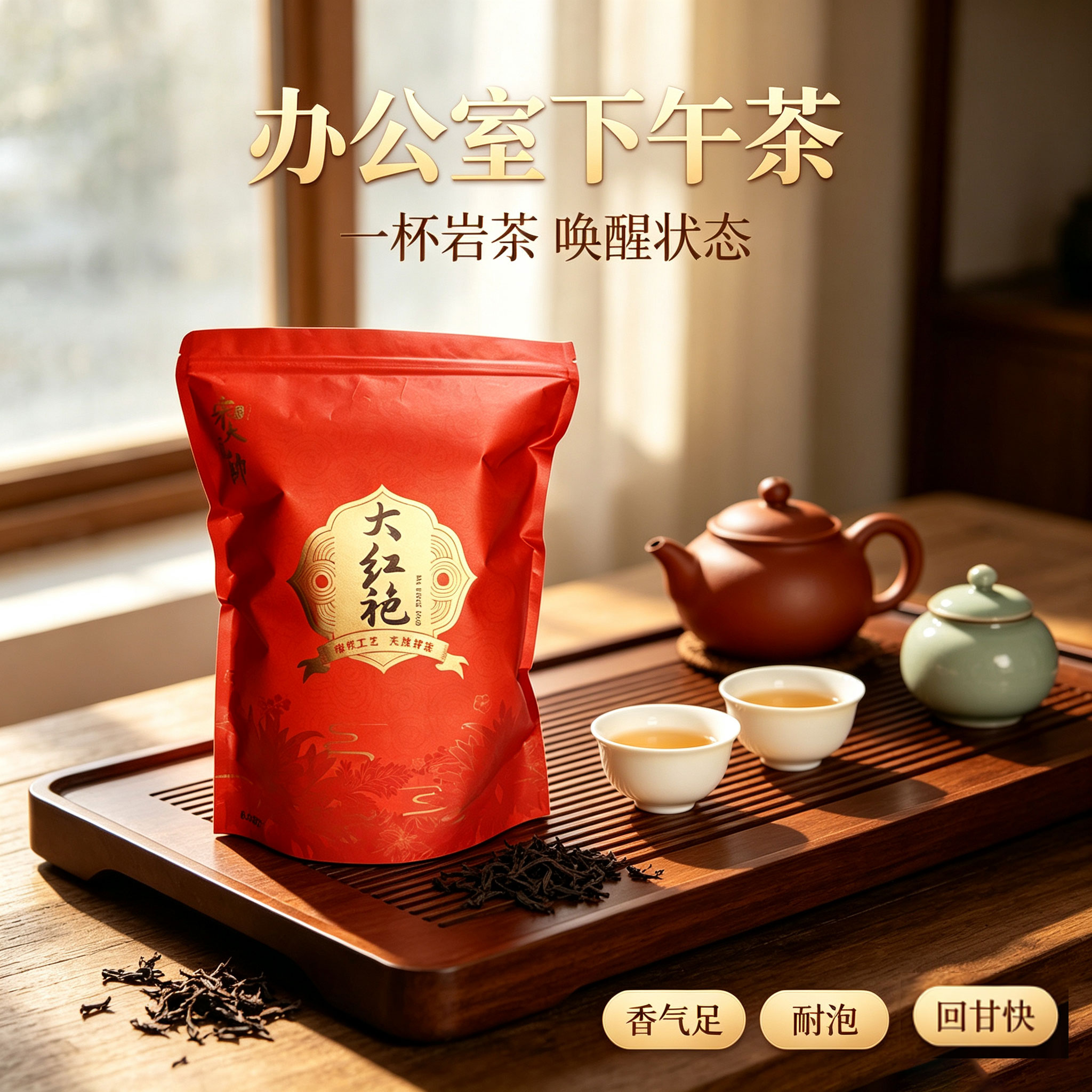 Чай Song Dayuan Marshal Dahongpao Tea 500-граммовые пакетики аутентичного фуцзяньского горного чая, пригодные для офисного и домашнего заваривания.