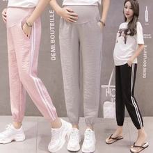 Pregnant Women's Pants Spring/Summer Thin Outwear Crop Pants Loose Size Fashion Casual Sports Long Pants Pregnant Women's Summer Wear