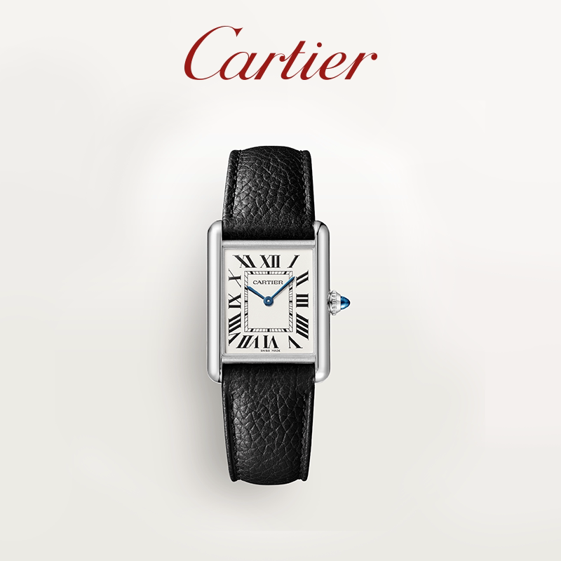 Кварцевые часы Cartier Cartier Tank Must серии Tank Watch Квадратный кожаный ремешок из нержавеющей стали