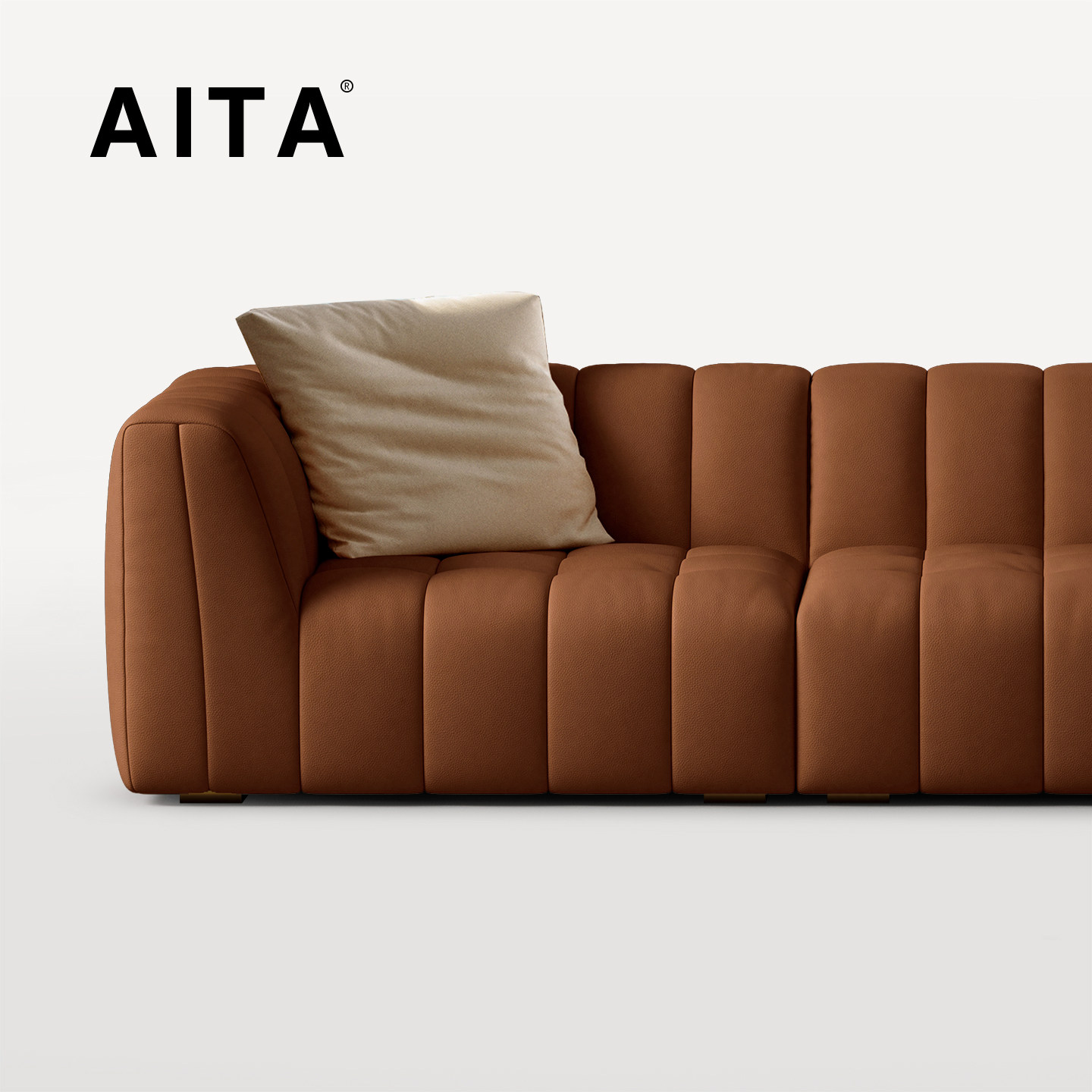 Итальянский минималистичный диван для фортепиано с клавишами из воловьей кожи первого слоя, легкий роскошный кожаный диван высокого класса в гостиной, новый стиль 2025