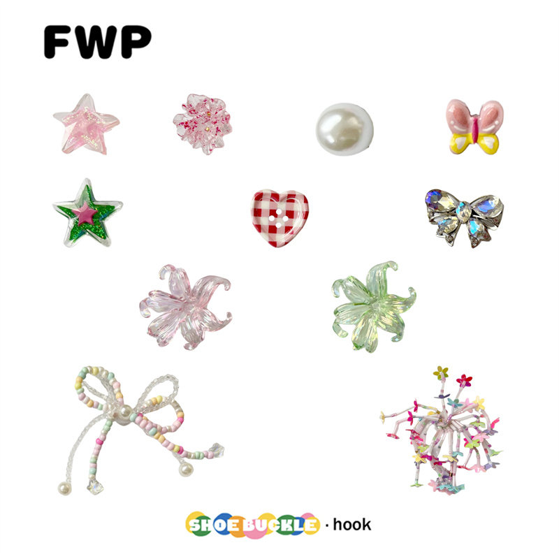 FWP new iris ocean flower обувь с пряжкой для обуви цветок DIY ручной работы трехмерная имитация лепестковой обуви с крокодилами