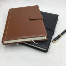 Jin Pai Leather Business Buckle Insert Pen PU Leather Notebook A5/B5 Notebook Conference Notebook Thickened