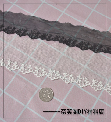 taobao agent 5.9cm单边蕾丝水溶花边网纱蕾丝刺绣蕾丝lolita头饰头饰DIY满包邮