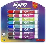 Маркеры для сухого стирания EXPO с низким запахом, кончик зубила, яркие цвета,