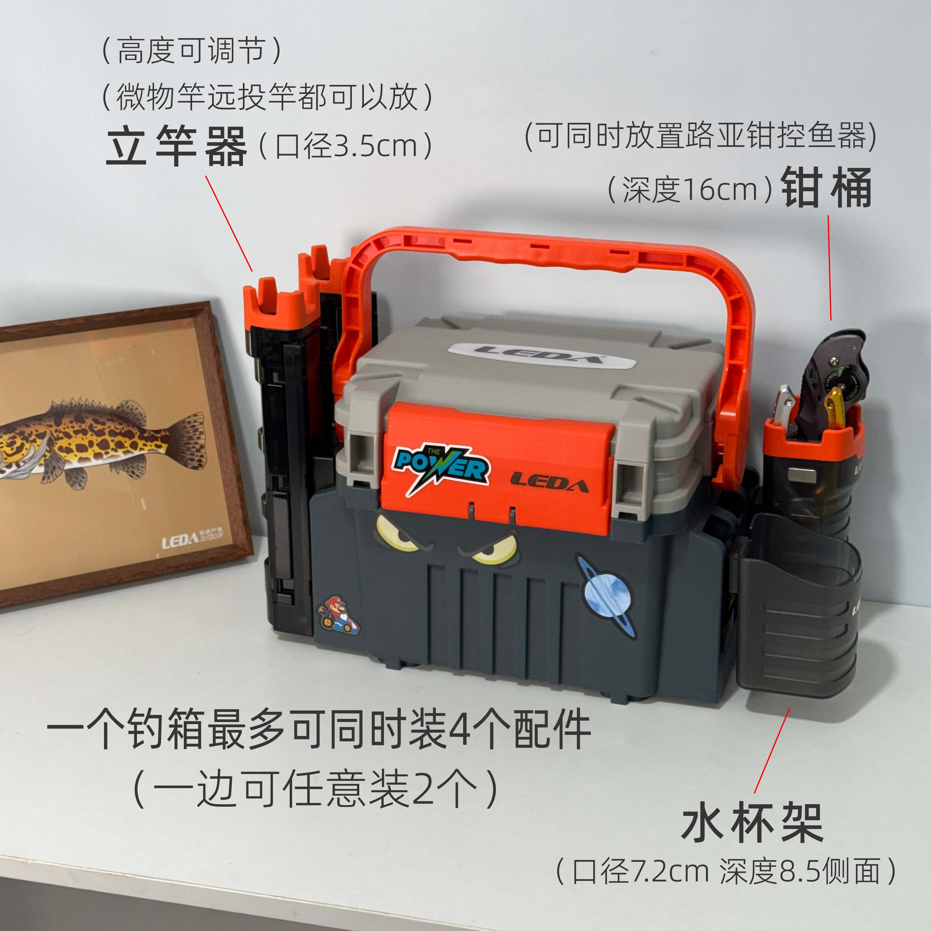 Двухслойная рыболовная коробка Leda Luya fishing box LD808 (бесплатная доставка SF Express) портативная многофункциональная коробка Luya с полным набором аксессуаров