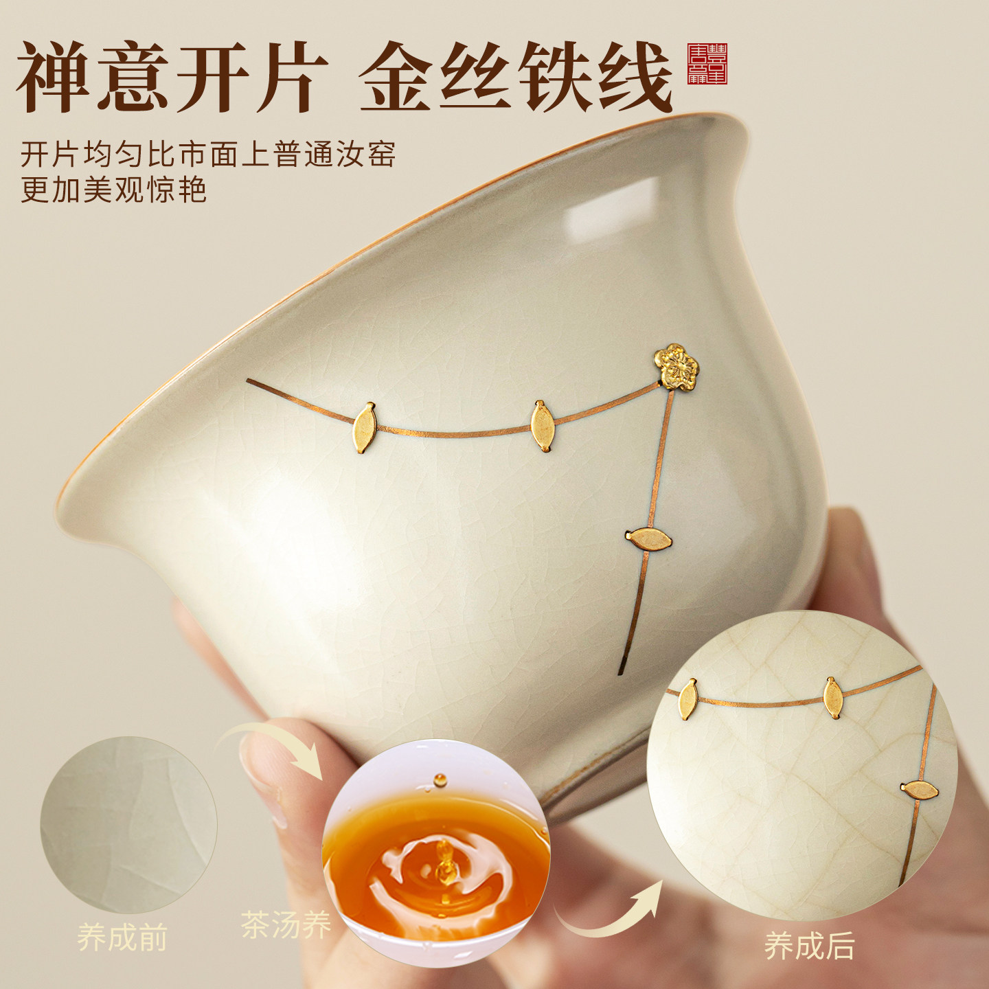 Нематериальное культурное наследие Ru Чайный сервиз Kiln с крышкой и чашей, новинка 2026 года, легкий роскошный подарок на новоселье на День отца, практичный подарок для папы