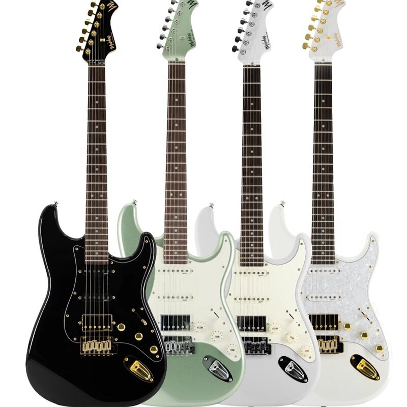 Mojolnir Mojolnir Электрогитара M30/M50/M50S Dawn White Black Gold для начинающих и продвинутых взрослых Полный комплект