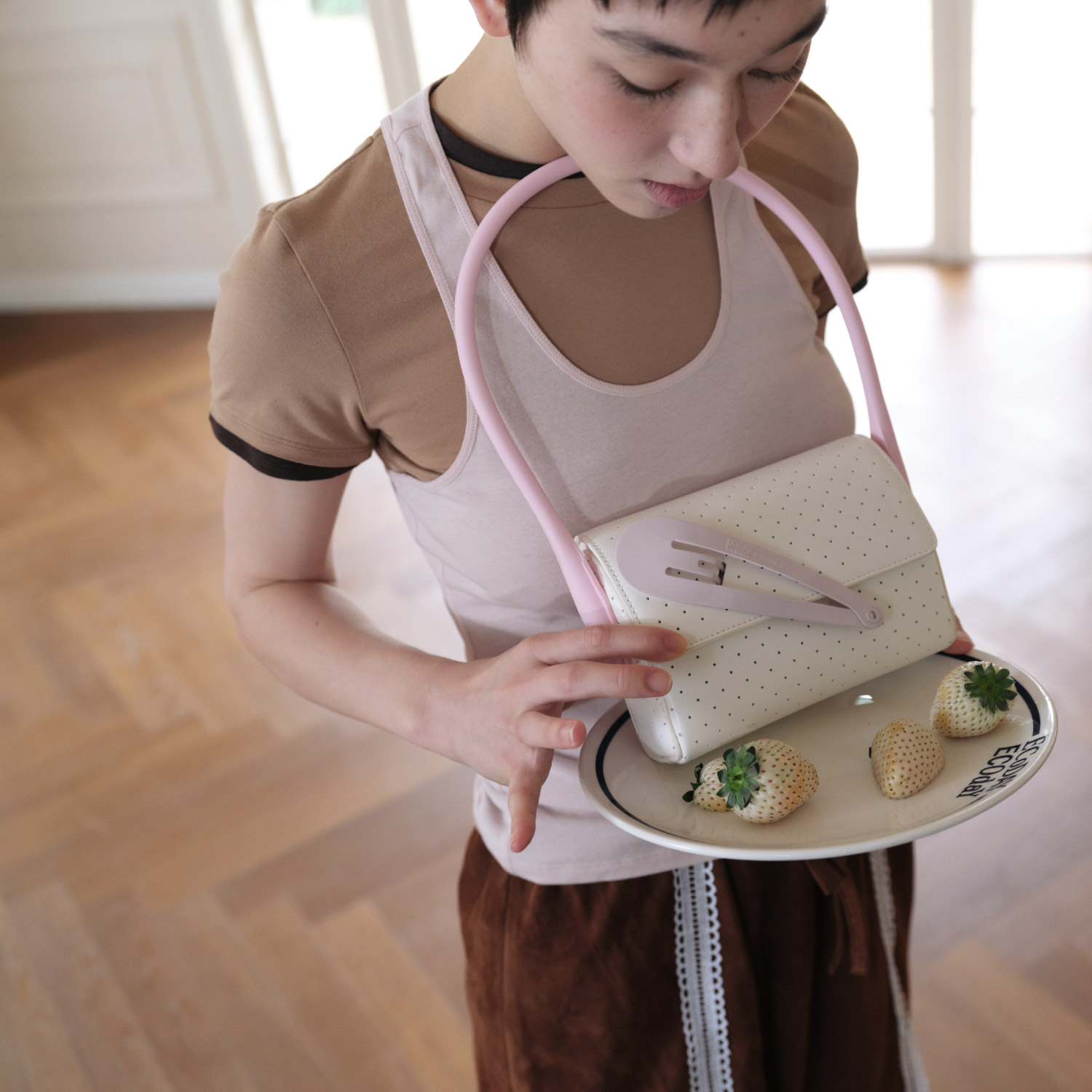 Женская весенне-летняя сумка через плечо ECODAY X MAELIN joint series hairpin bag