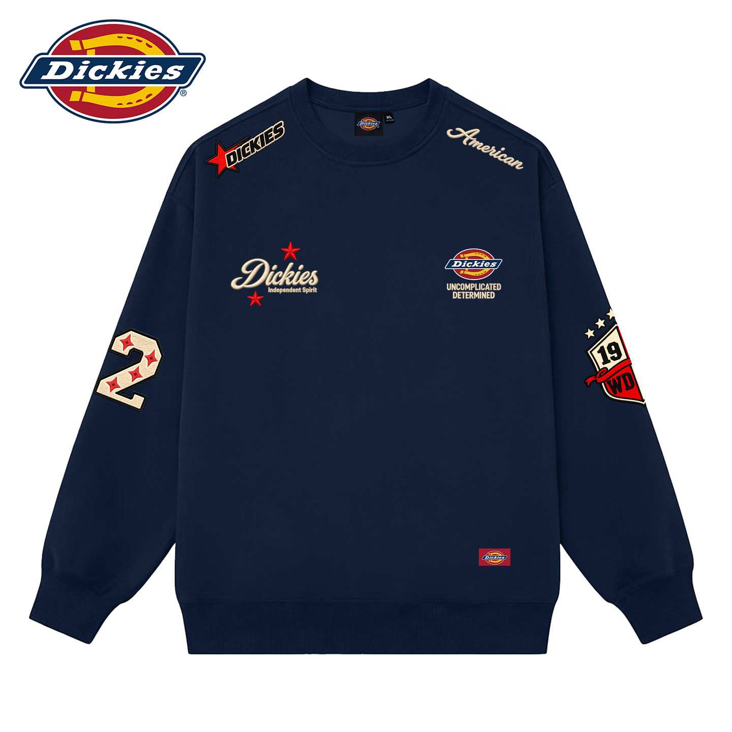 Dickies卫衣男士秋冬季2026新款美式chic打底机车风情侣潮牌上衣