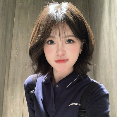 taobao agent 小松奈日系假发女短发全头套纹理烫法式空气感刘海卷发减龄发型