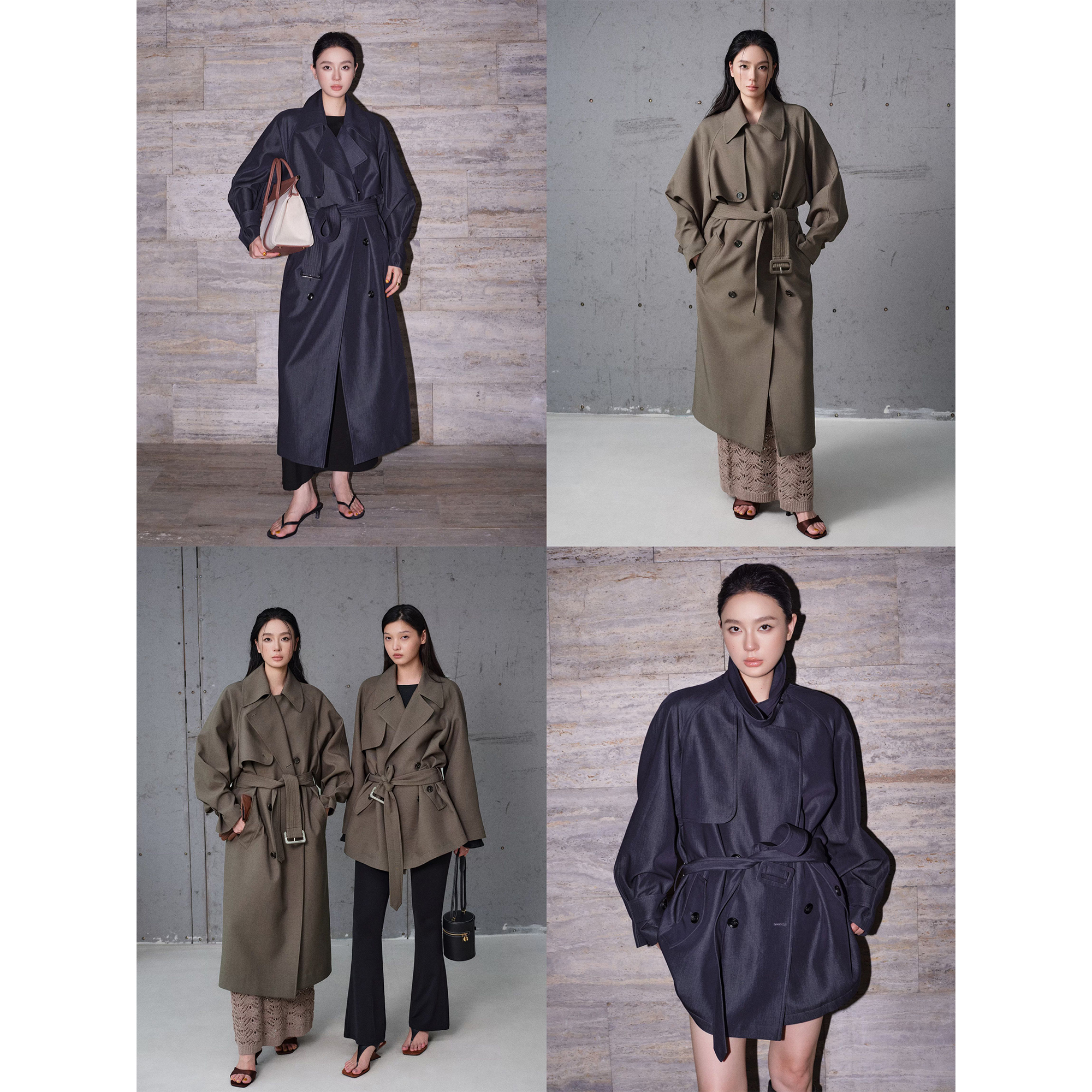 Чжоу Мяо ЧЖОУМЯО 【Тренч-ветровка】 Классическая куртка силуэта с большими лацканами, темпераментная короткая ветровка для женщин