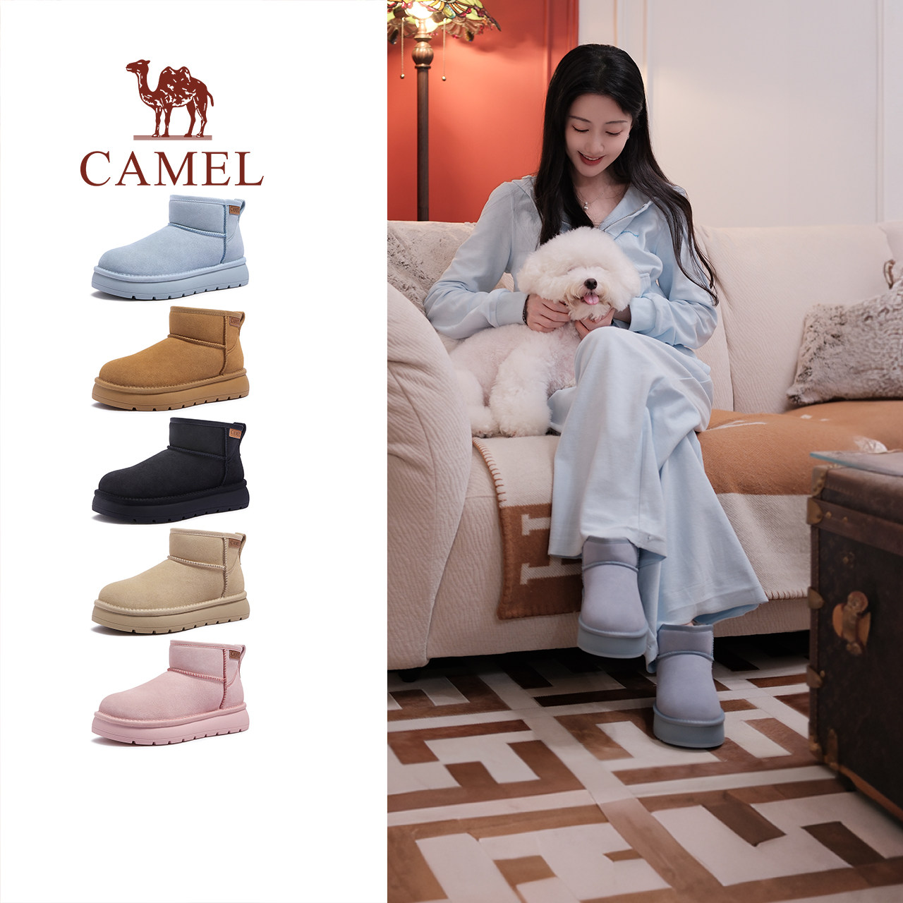 Женская обувь Camel Xiaonuanyang 2-го поколения snow boots появится в продаже зимой 2026 года...