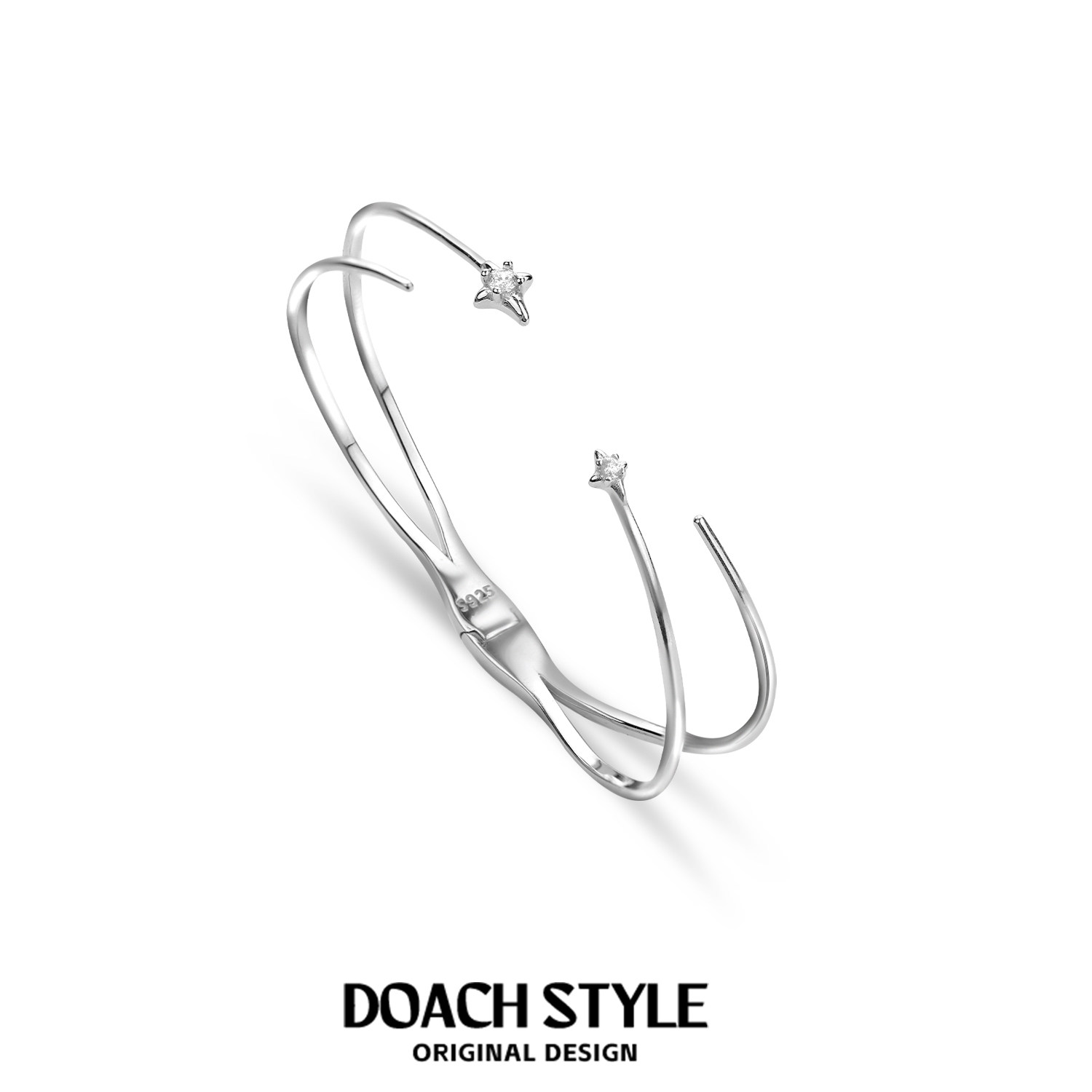 Браслет DOACH Star Track из серебра S925 пробы с оригинальным нишевым дизайном, нейтральный браслет премиум-класса с холодным ветром, браслет не выцветает