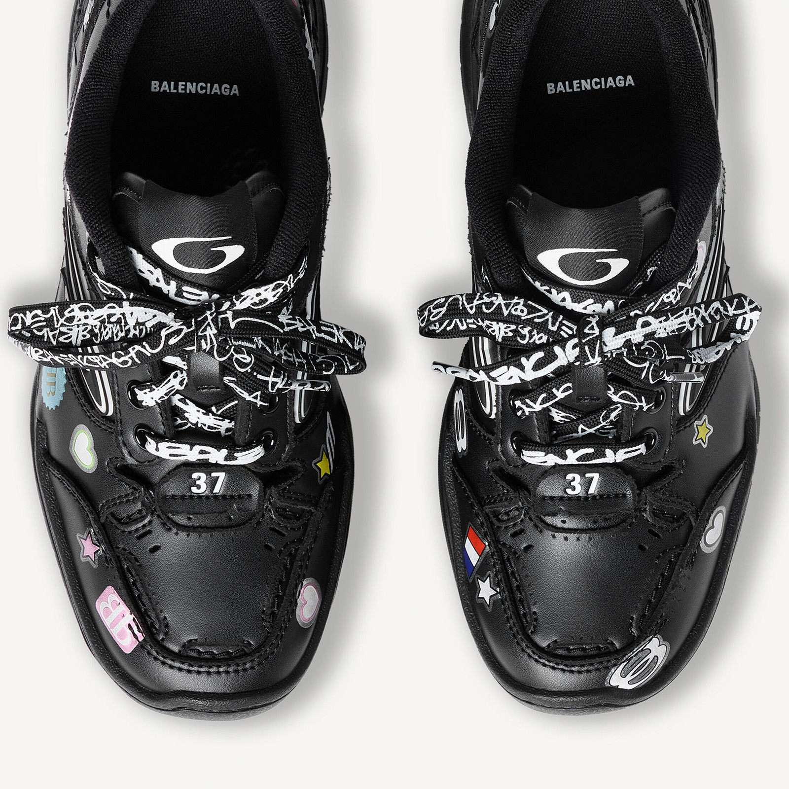 Кроссовки на толстой подошве Balenciaga 26 winter new HAMPTONS с наклейками