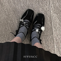 Temperament Ballet Shoes Shoe Buckle 2025 New Korean Fashion Versatile Sports Shoes Flower Shoes Shoes Accessories Women