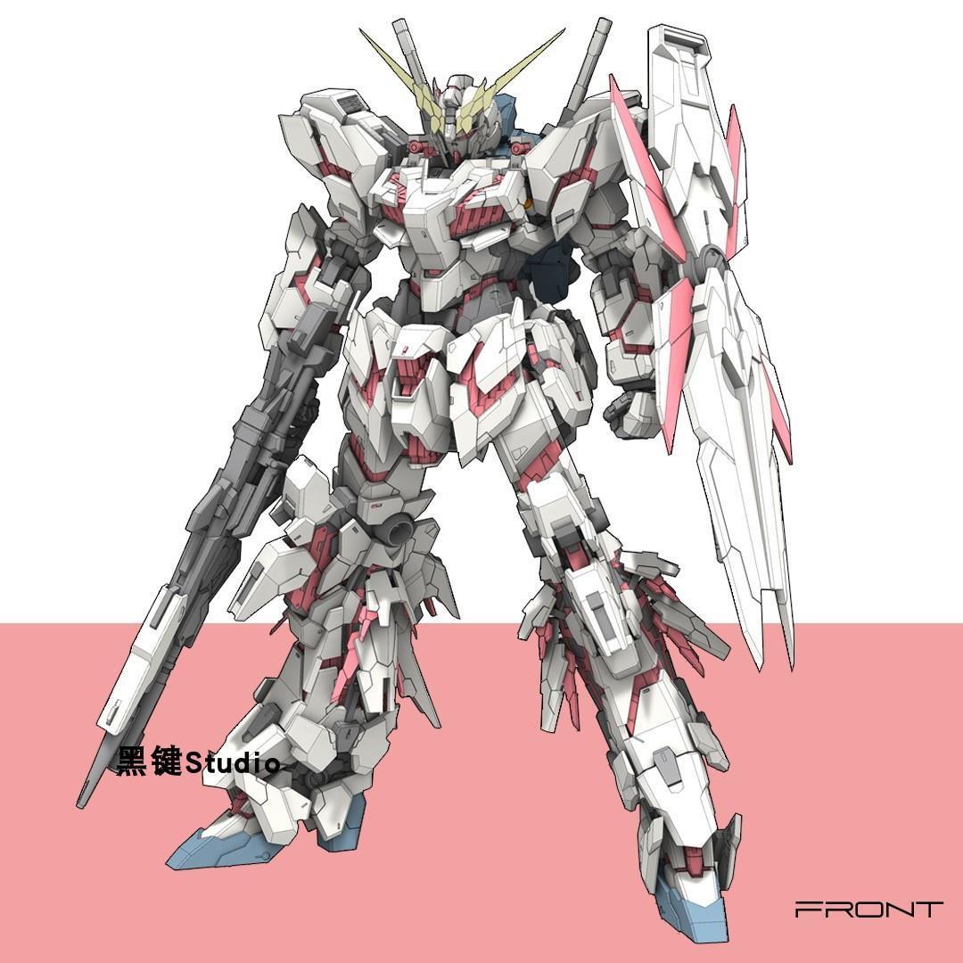 Мобильный костюм Gundam Unicorn 3D-печать модели ручной работы, высокоточный чертеж материала, файл данных STL
