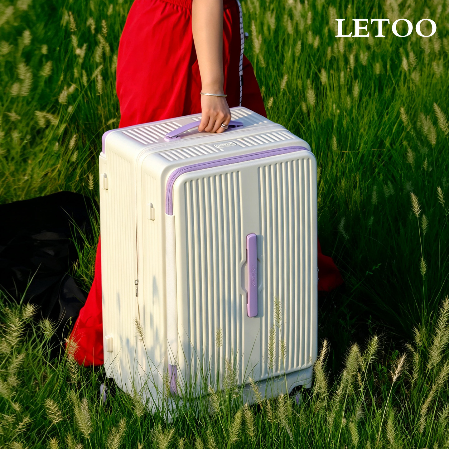 Чемодан-тележка LETOO с глубоким складским отделением, открывающийся спереди, 2026 новый расширяемый 24-дюймовый чемодан большой емкости для мужчин и женщин