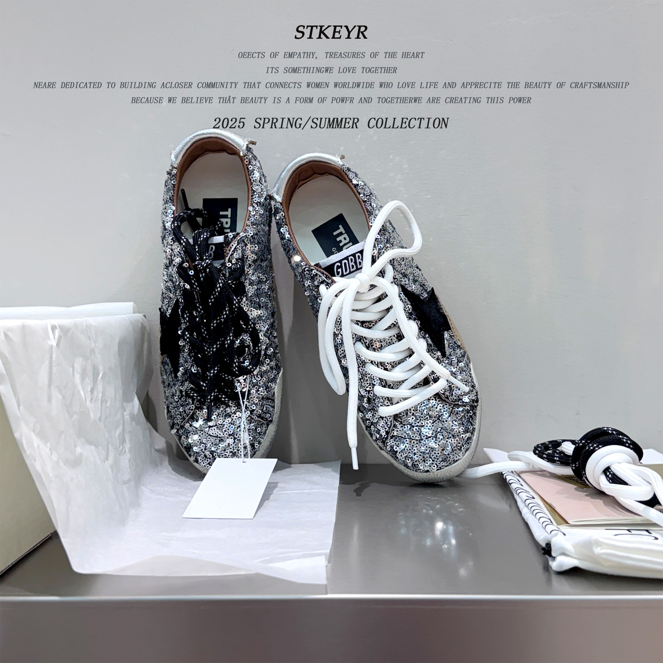 【STKEYR】 Новые весенне-летние кроссовки с блестками 2025 года - яркие, привлекательные, удобные и индивидуализированные