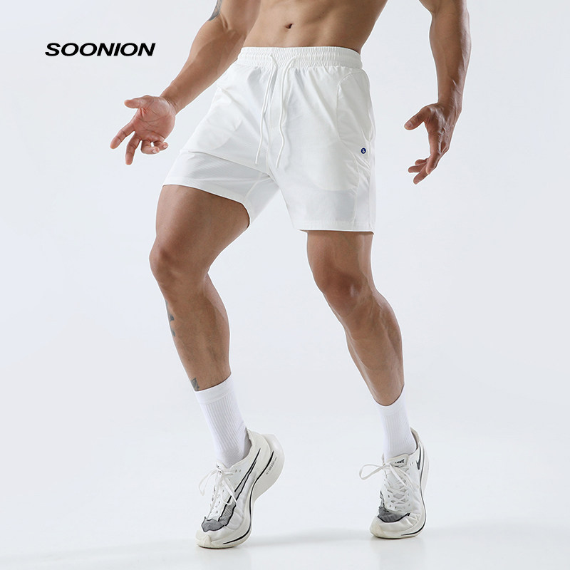 SOONION/Летние городские шорты в функциональном стиле SOONION, спортивные брюки с высокой эластичностью, брюки для фитнеса