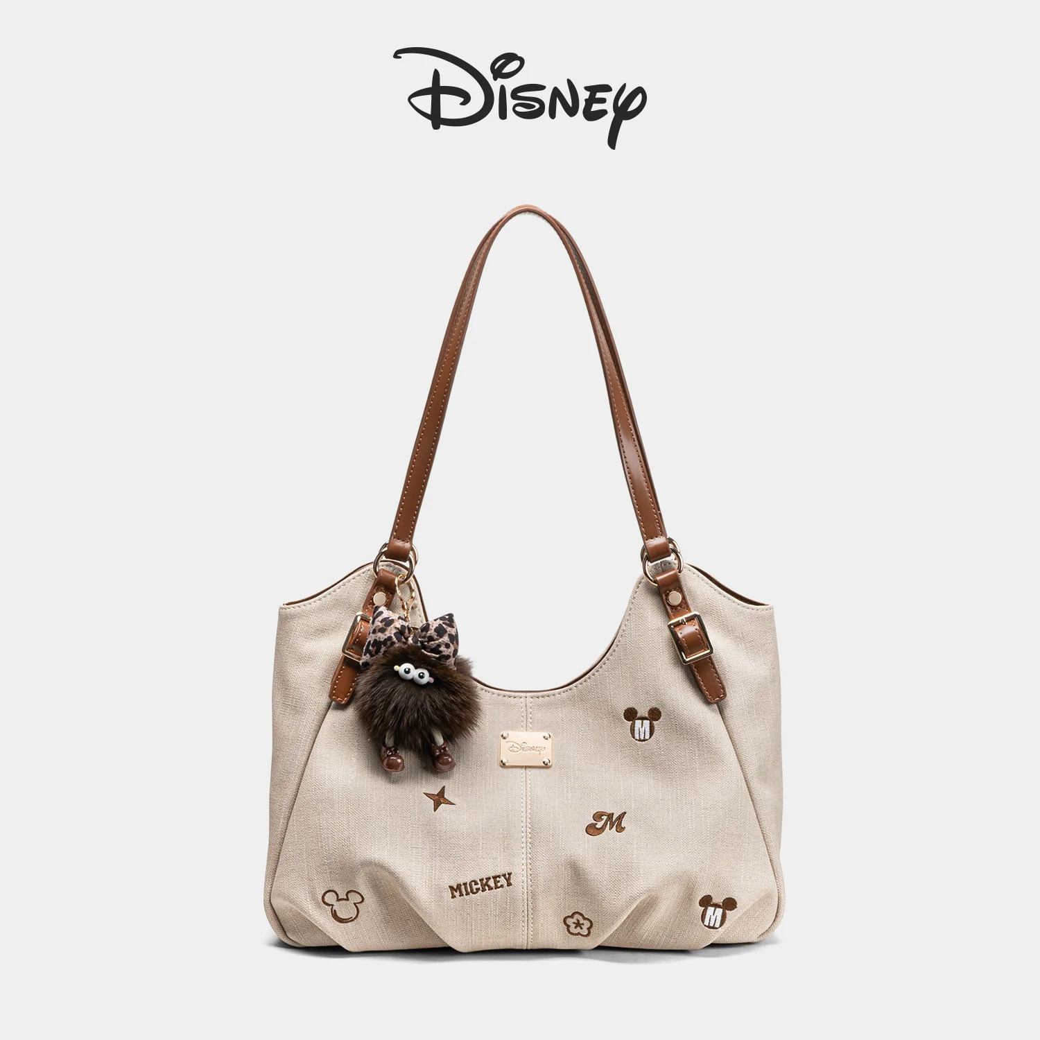 Disney/ сумка-тоут Disney с Микки Маусом, большая вместительная ретро-сумка с вышивкой через плечо, женская элитная сумка
