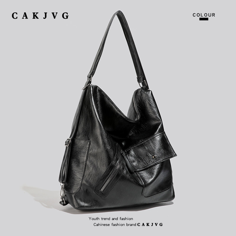 CAKJVG/ мотоциклетная сумка для горячих девушек, мягкая кожаная сумка-тоут, женская сумка-мессенджер на плечо большой емкости, новинка 2025 года, универсальная