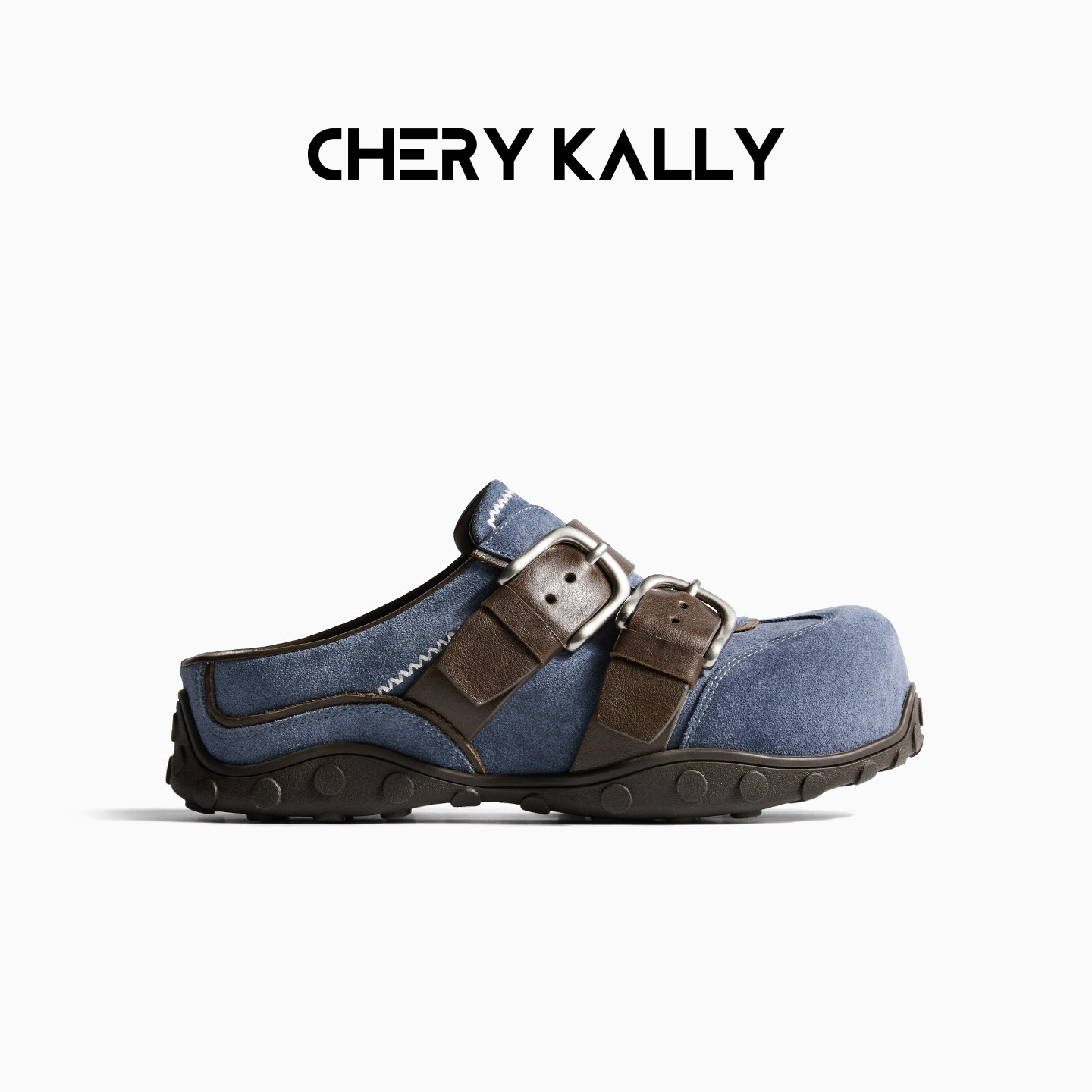 В том же стиле, что и знаменитые женские босоножки Qi Kaili birkenstocks на толстой подошве, новинка 2026 года в стиле ретро с двойной пряжкой, одной педалью и полуботинками