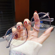 Солнцезащитные очки против излучения синий свет женские очки красная прозрачная близорукость рамка зеркала лицо круглая рамка глаза Хань Банчао
